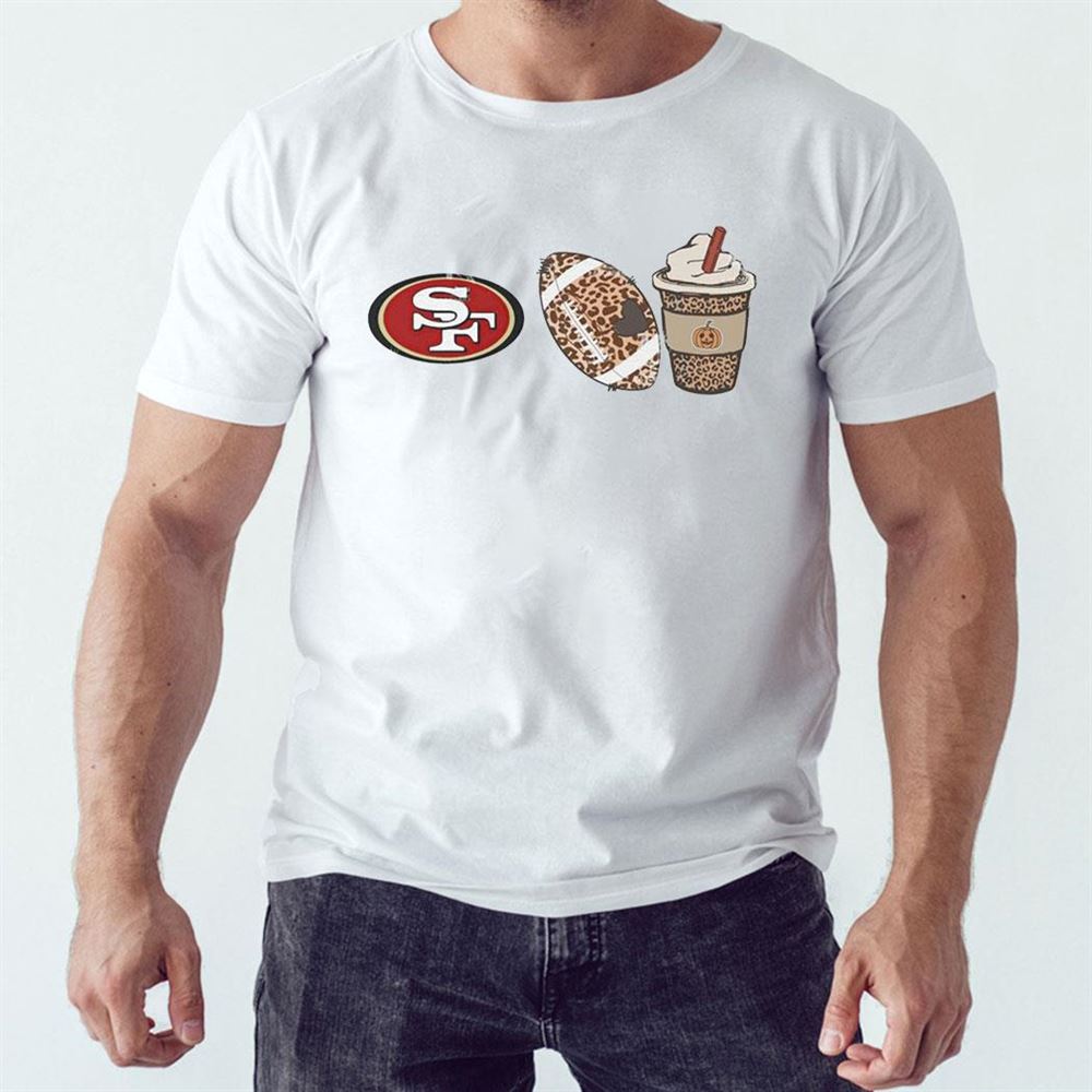 San Francisco 49ers Fall Season Leopard Shirt Ladies Tee