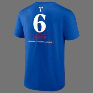 Texas Rangers Josh Jung Royal 2023 American League Champions Shirt 1