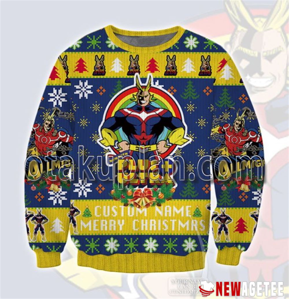 All Might Plus Ultra My Hero Academ Christmas Ugly Sweater