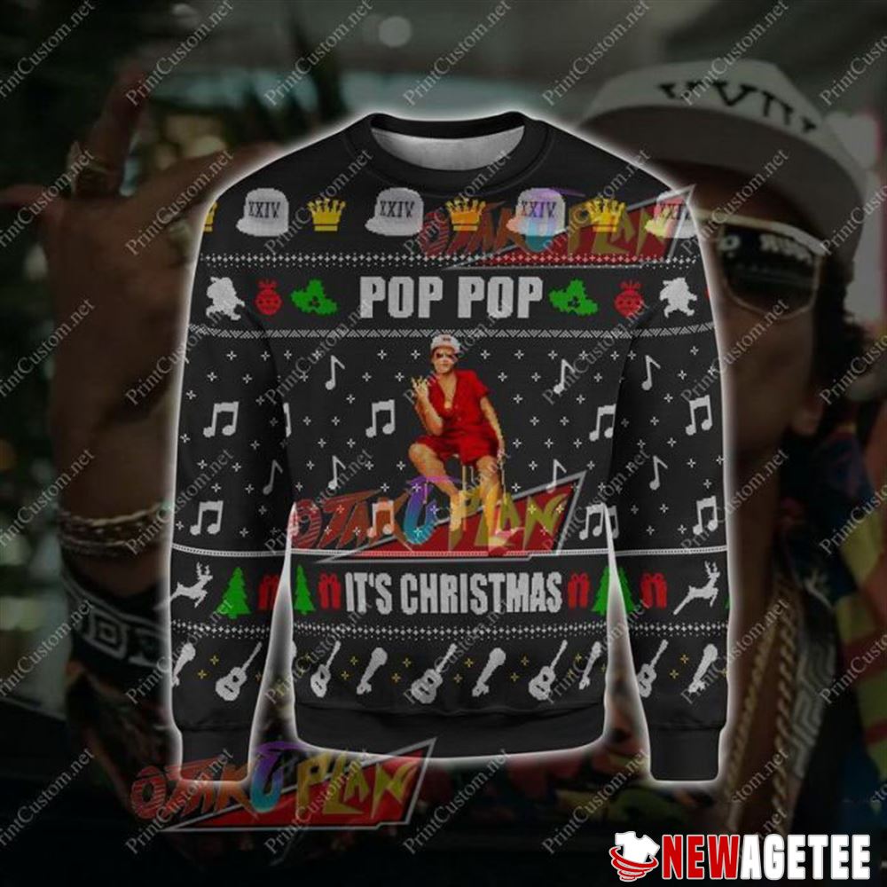 Bruno Mars Pop Pop Christmas Ugly Sweater