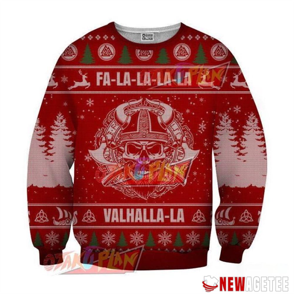 Fa La La Val Ha La La Red Christmas Ugly Sweater
