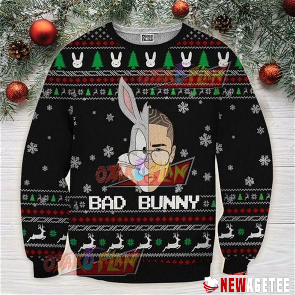 Funny Bad Bunny Christmas Ugly Sweater