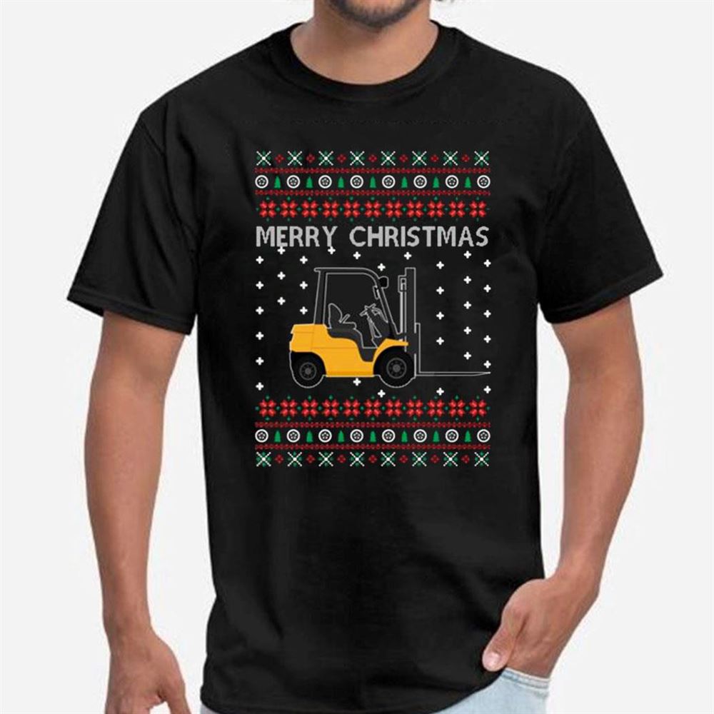 Merry Christmas Forklift Ugly Sweater