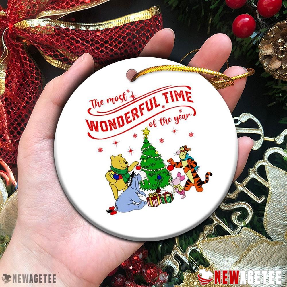 Pooh Tigger Piglet And Eeyore The Most Wonderful Time Of The Year Christmas Ornament