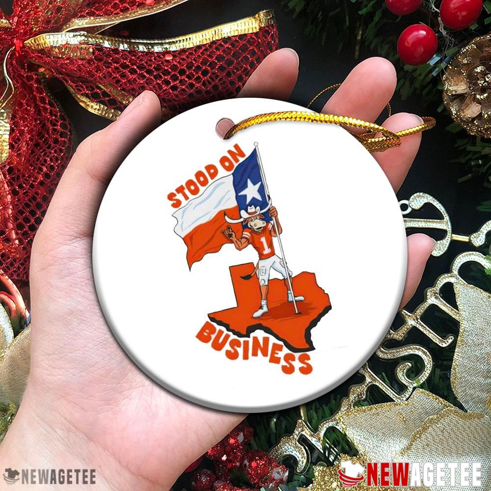 Stood On Business Texas Longhorns Mascot Win Flag Ornament
