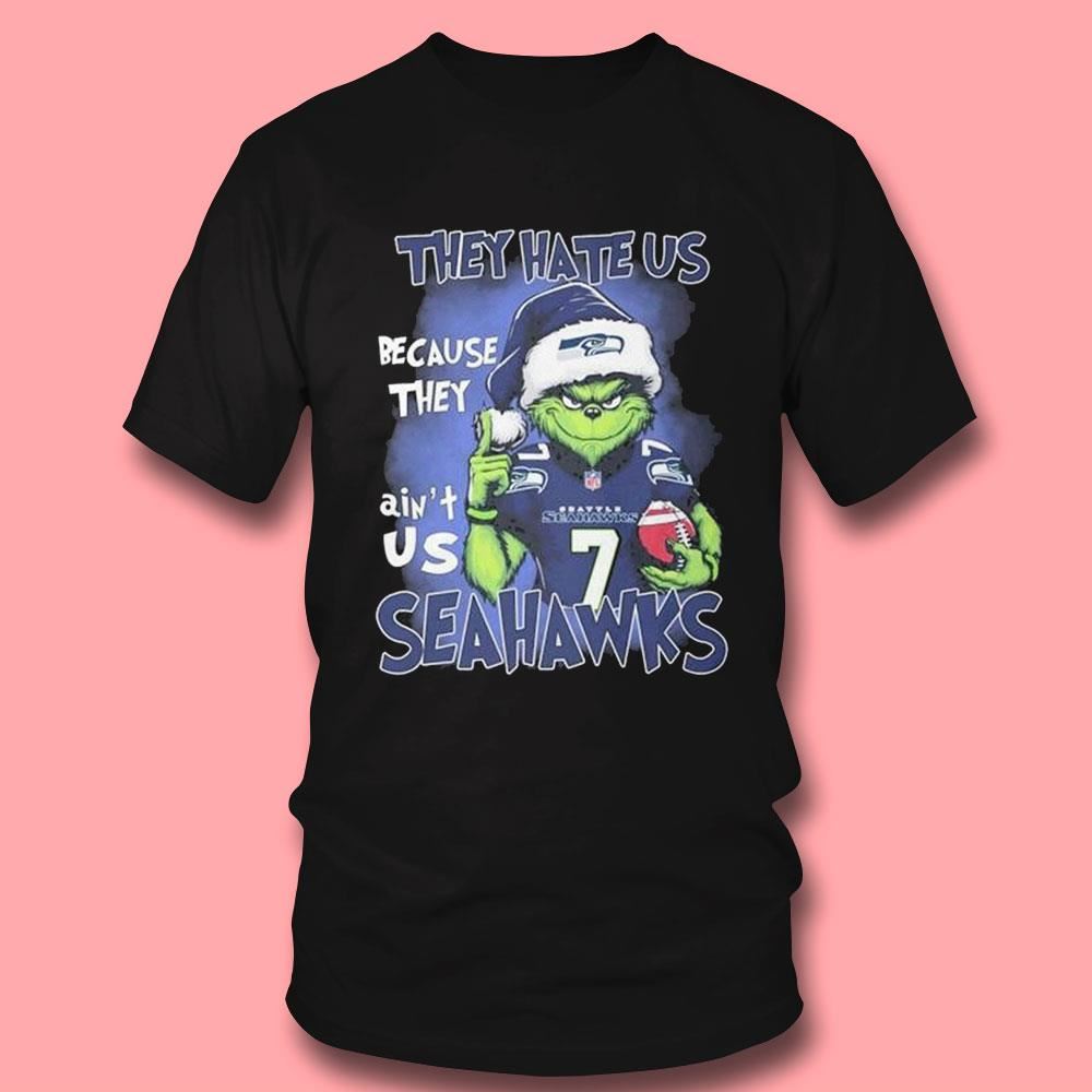 Santa Grinch They Hate Us Because They Ain’t Us Seattle Seahawks Shirt