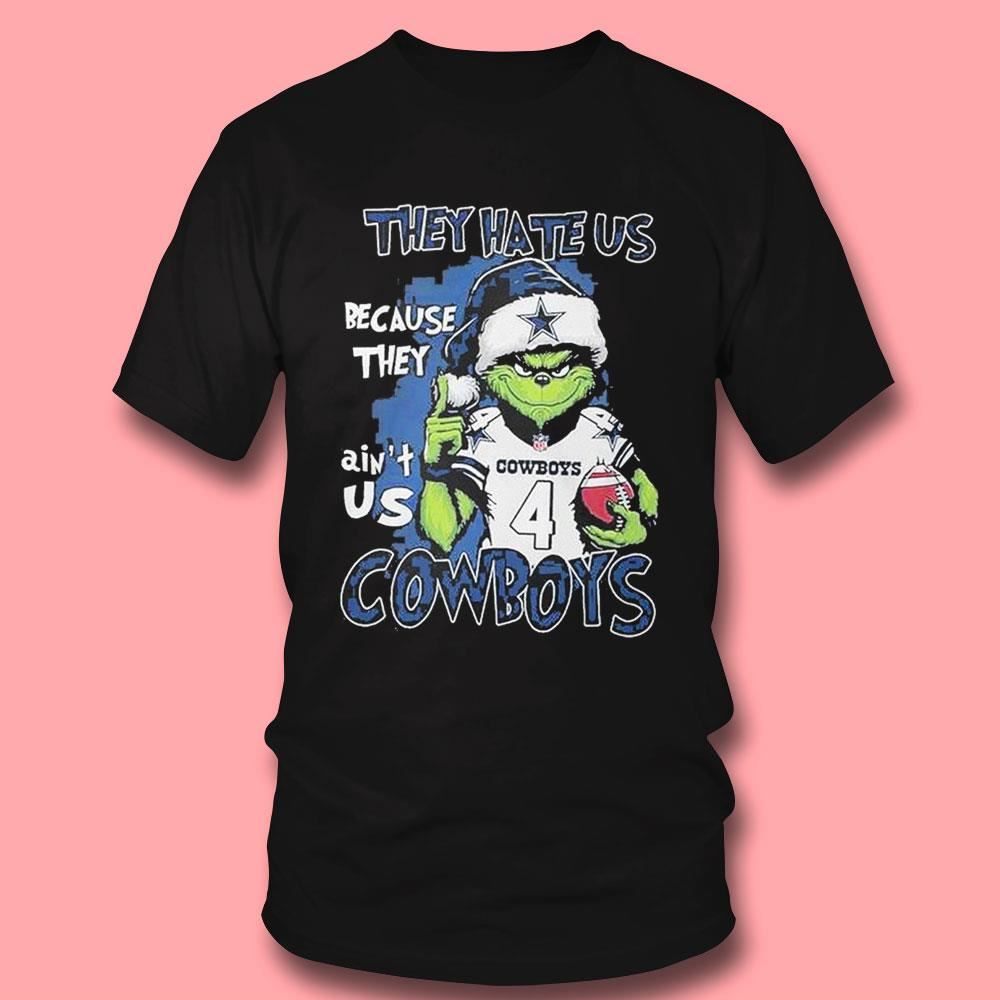 Santa Grinch They Hate Us Because They Ain’t Us Us Cowboys Shirt