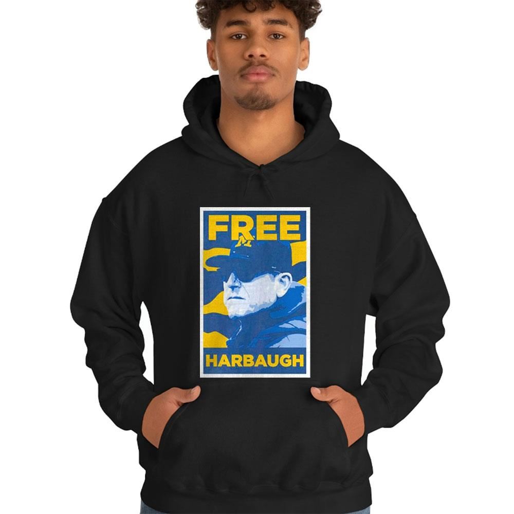 Free Harbaugh Free Coach Michigan Wolverines Shirt