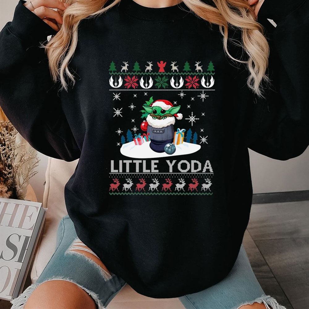 Baby Yoda Santa Little Yoda Ugly Christmas Shirt