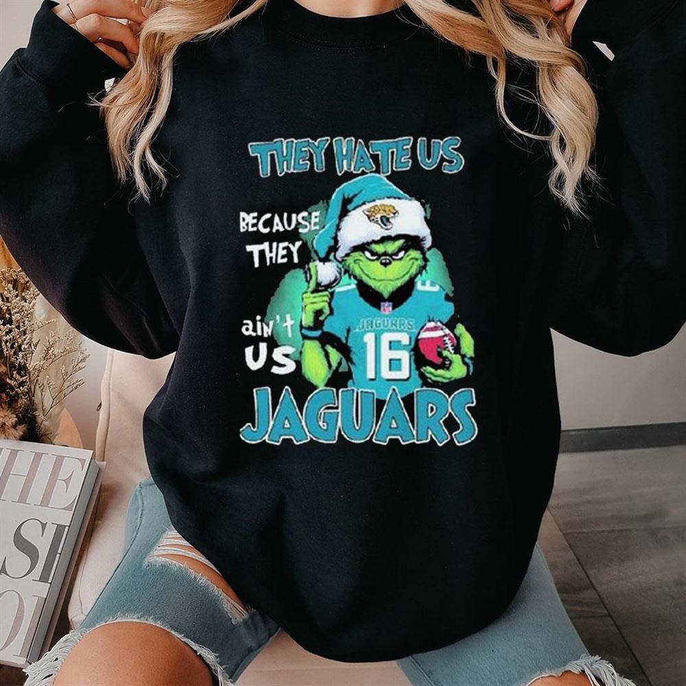 Santa Grinch They Hate Us Because They Ain’t Us Jacksonville Jaguars Shirt