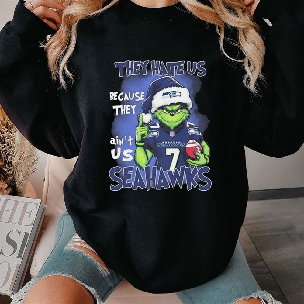 Santa Grinch They Hate Us Because They Ain’t Us Seattle Seahawks Shirt