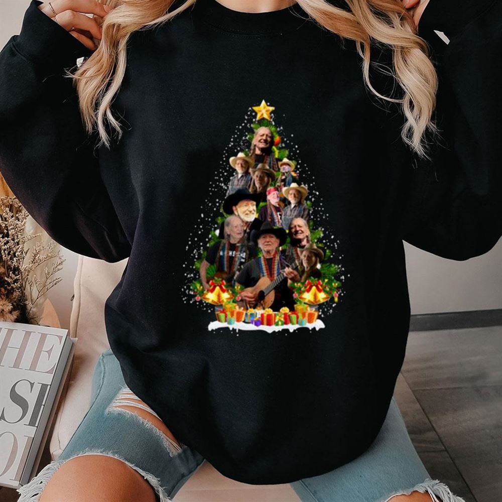 Willie Nelson Christmas Tree Ugly Sweater