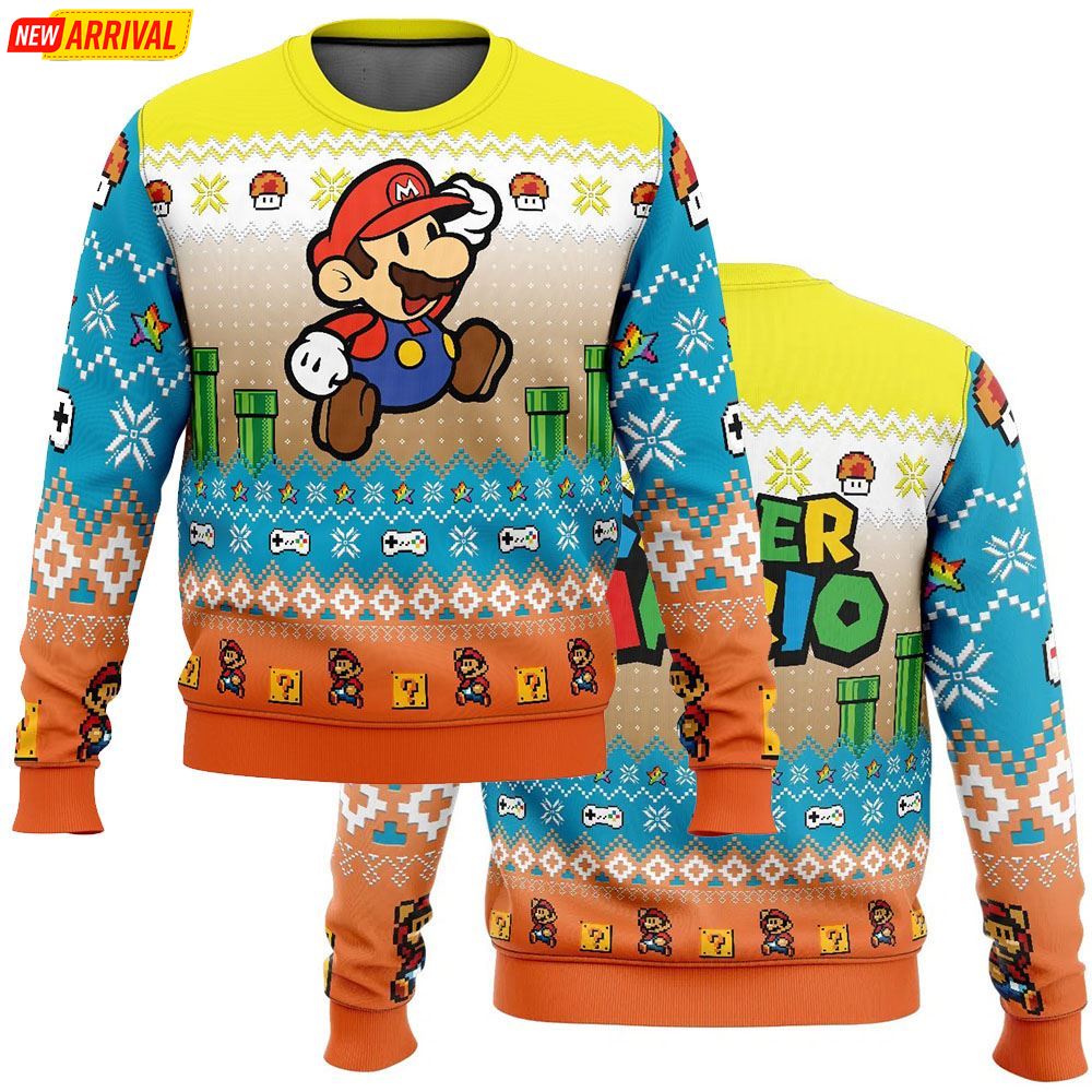 Adventures Of Super Mario Bros Christmas Ugly Sweater