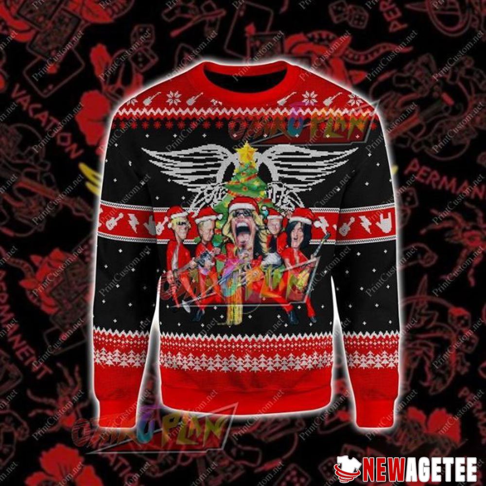 Aerosmith Christmas Ugly Sweater