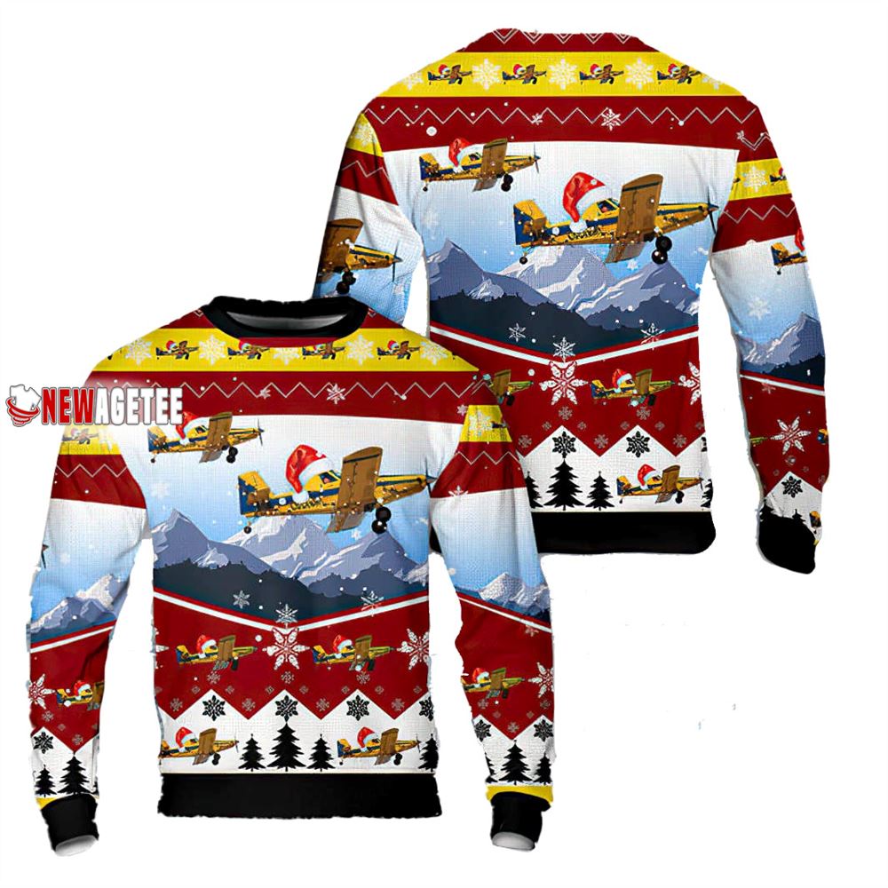 Air Tractor At-500 Family Christmas Ugly Sweater