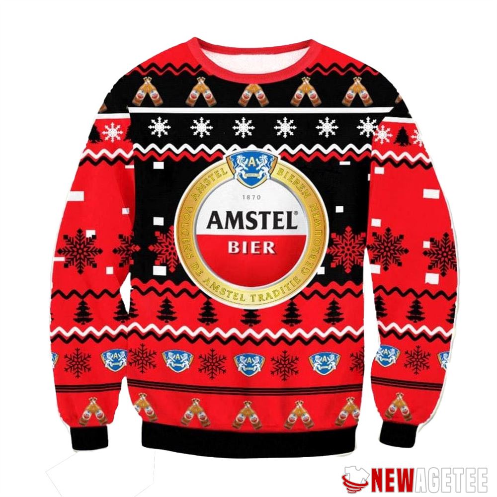 Amstel Beer Ugly Christmas Sweater Gift