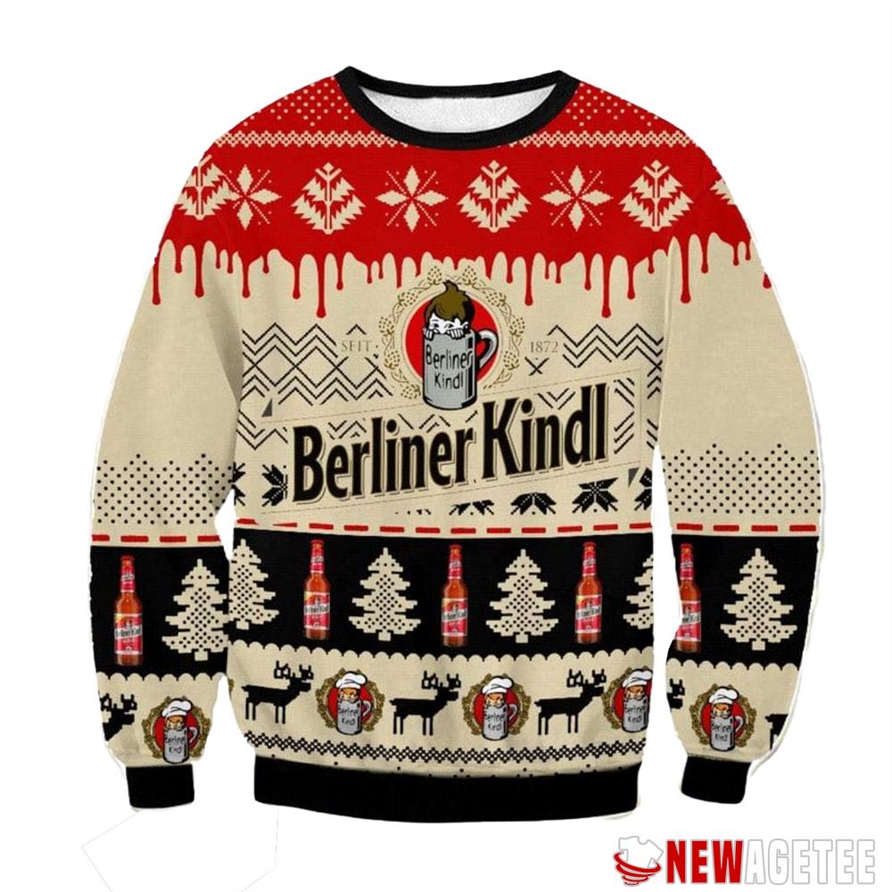 Berliner Kindl Beer Ugly Christmas Sweater Gift