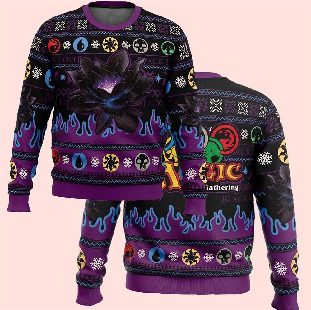 Black Lotus Magic The Gathering Christmas Ugly Sweater