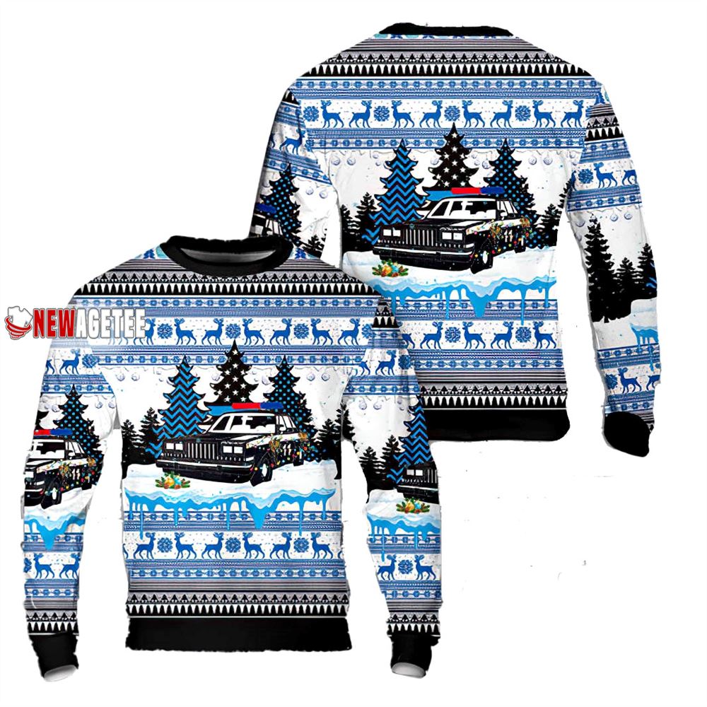 Blue Line Christmas Tree Sweater