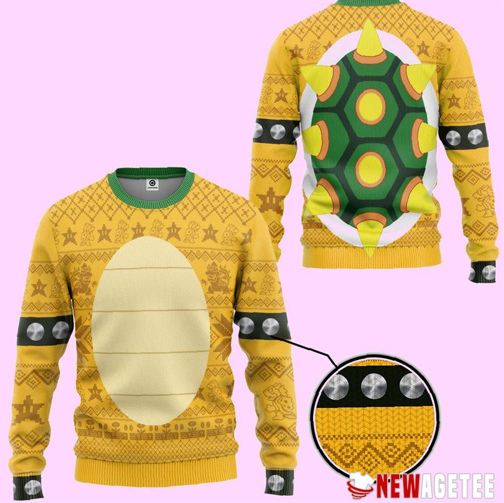 Bowser Super Mario Bros Ugly Christmas Sweater