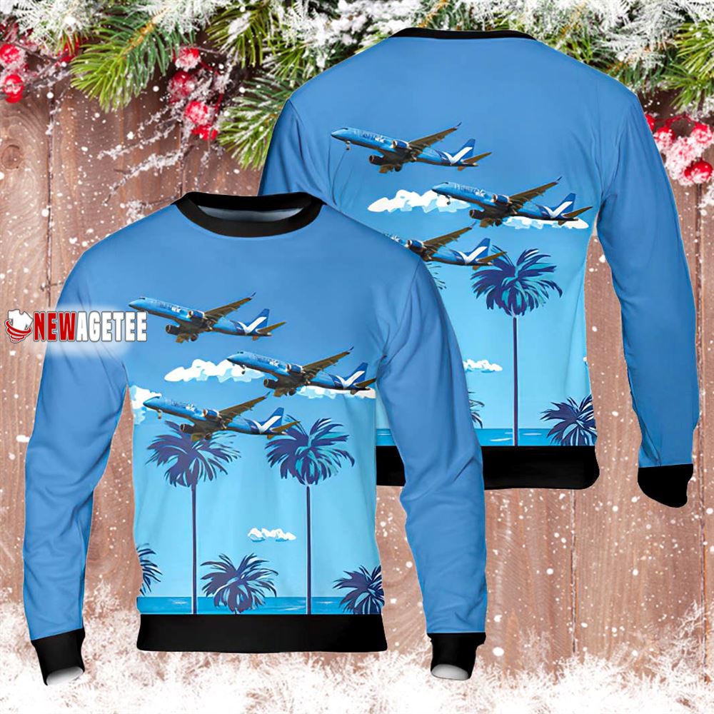 Breeze Airways E190 Christmas Ugly Sweater