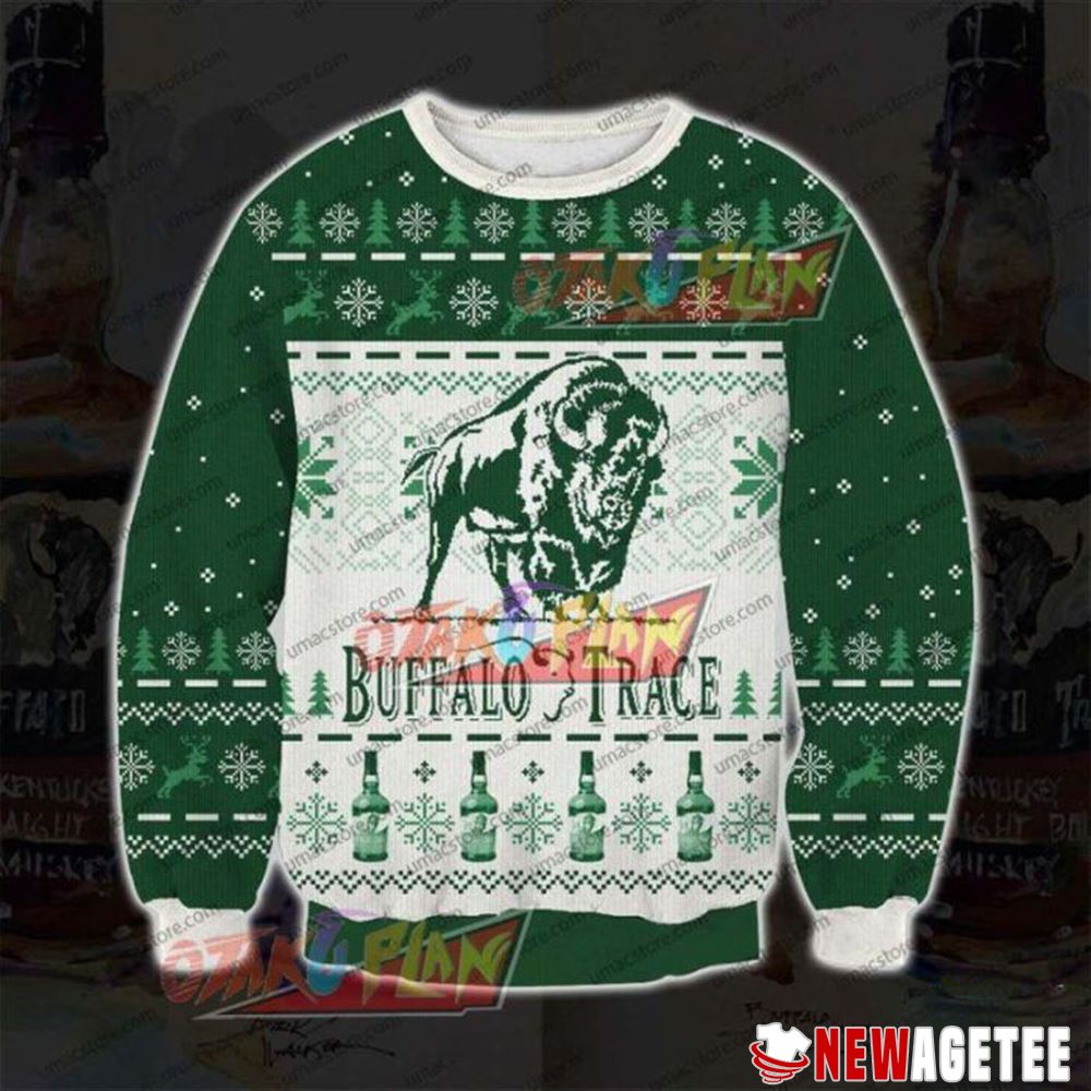 Buffalo Trace Whiskey Christmas Ugly Sweater