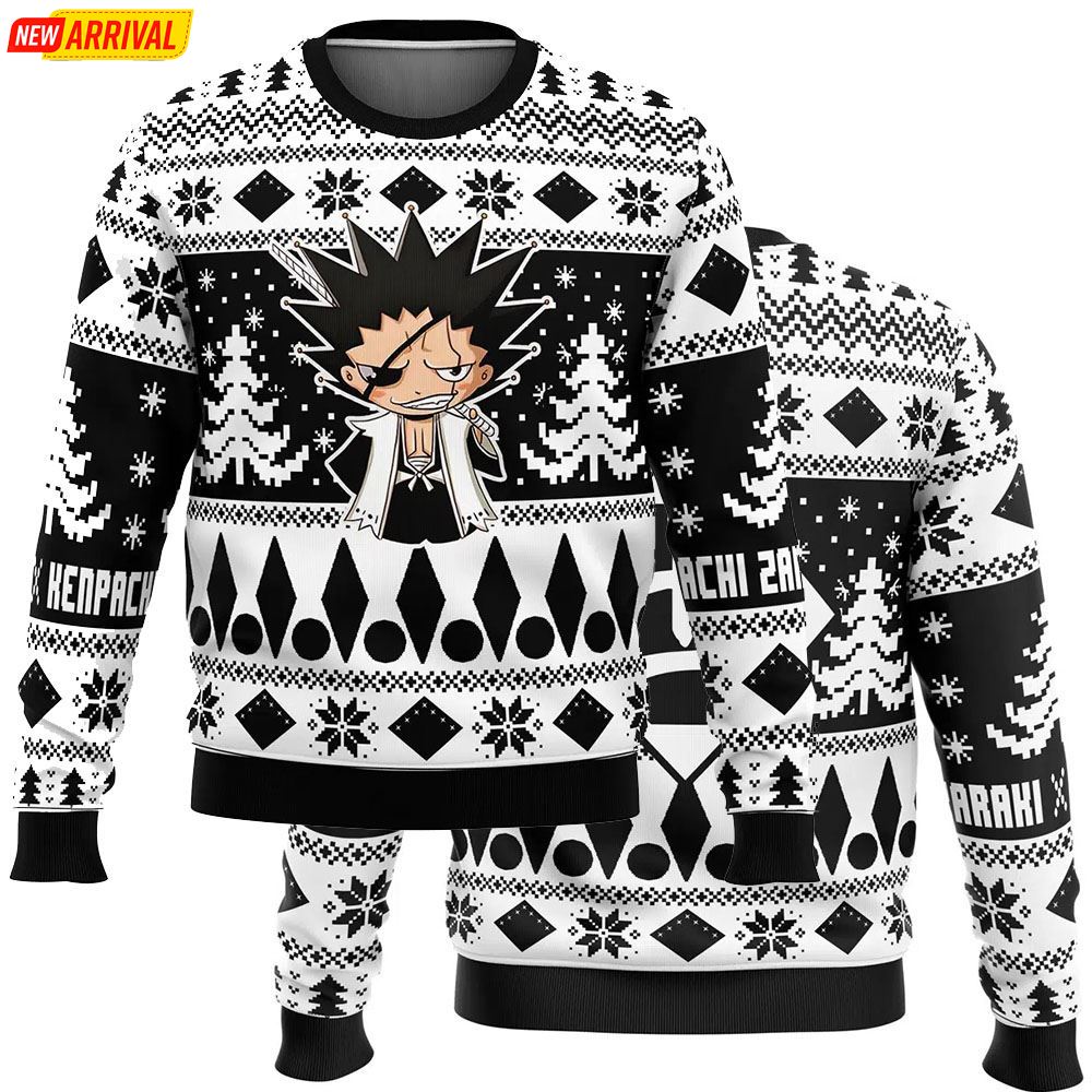Chibi Kenpachi Zaraki Bleach Christmas Ugly Sweater