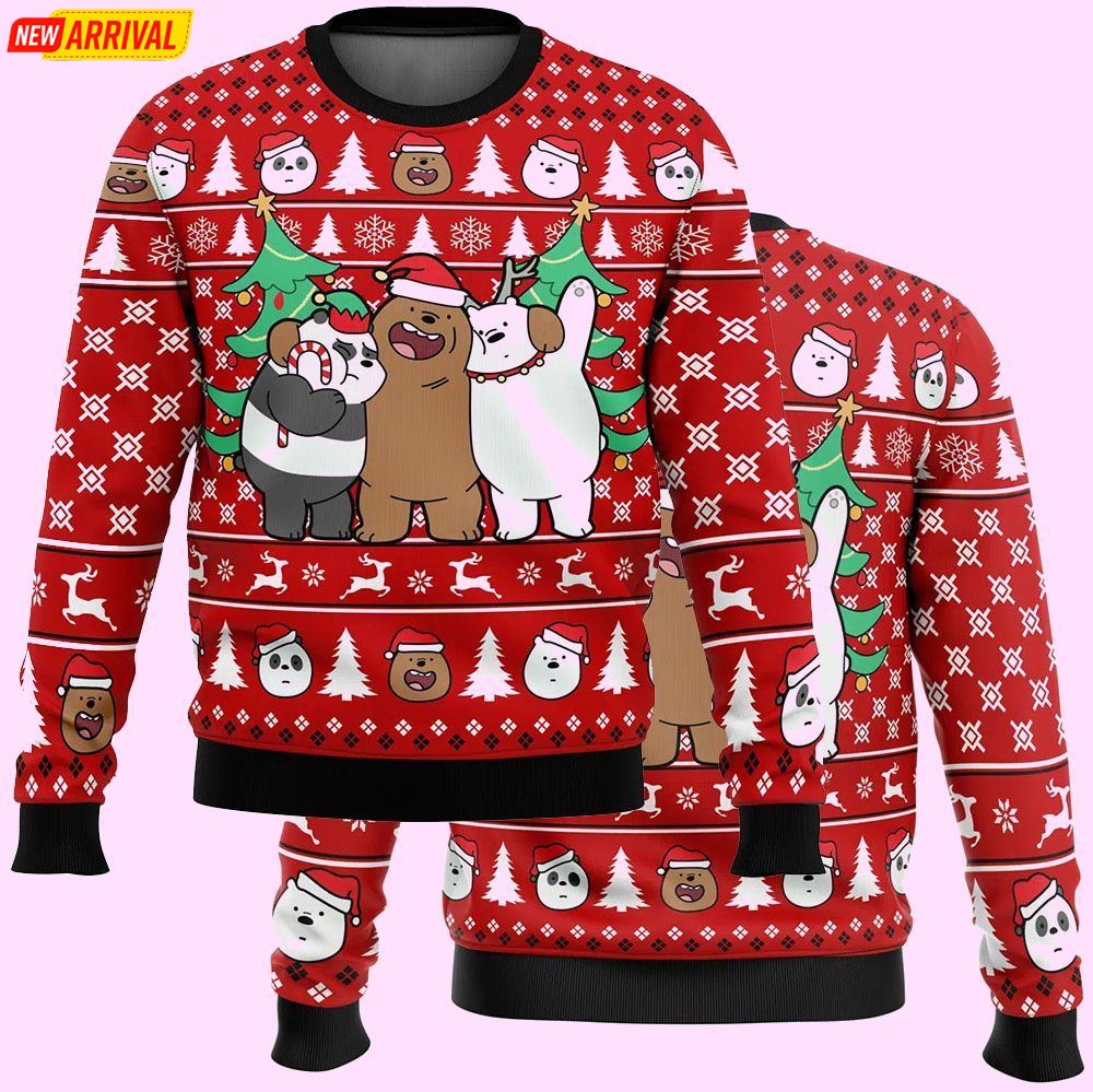 Christmas Bears We Bare Bears Christmas Ugly Sweater