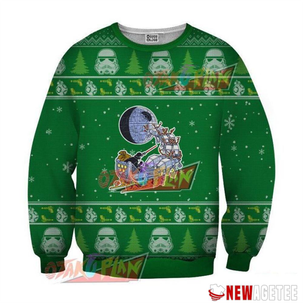 Darth Vader Santa Green Christmas Ugly Sweater