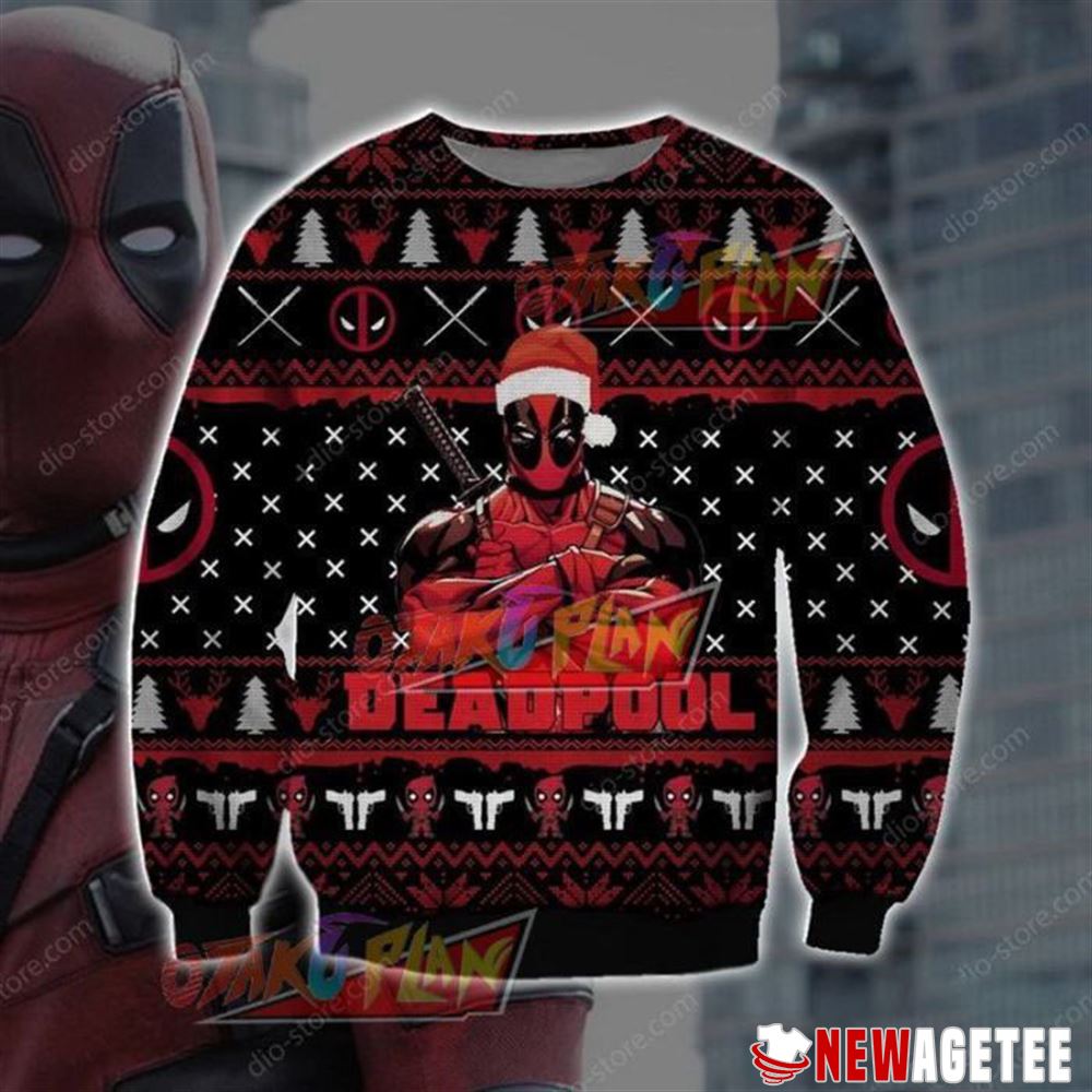 Deadpool Knitting Pattern Christmas Ugly Sweater