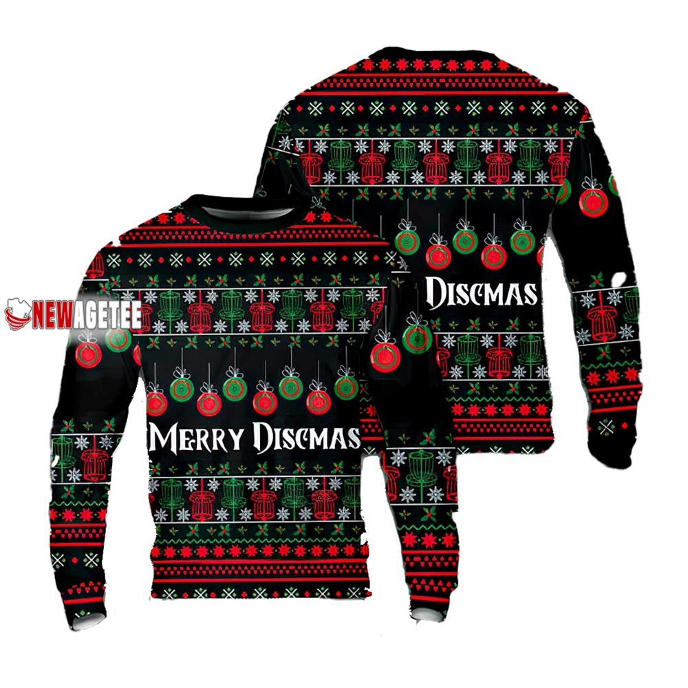 Disc Golf Merry Discmas Christmas Ugly Sweater