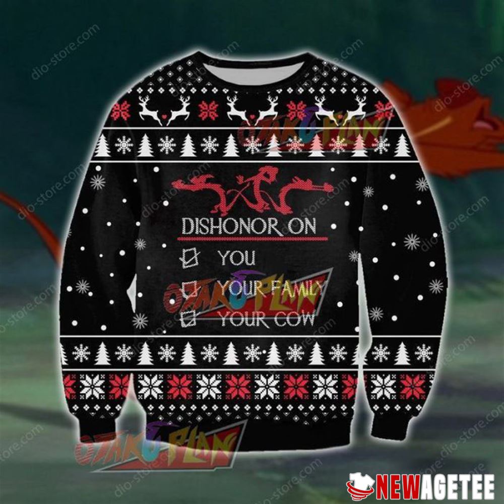 Dishonor On You Mulan Christmas Ugly Sweater