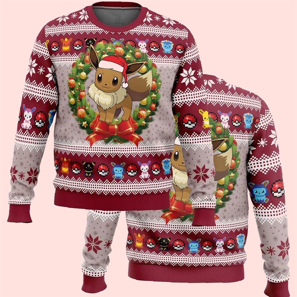 Eevee Christmas Pokemon Christmas Ugly Sweater