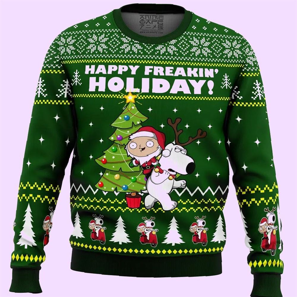 Family Guy Happy Freakin Holidays Christmas Ugly Sweater