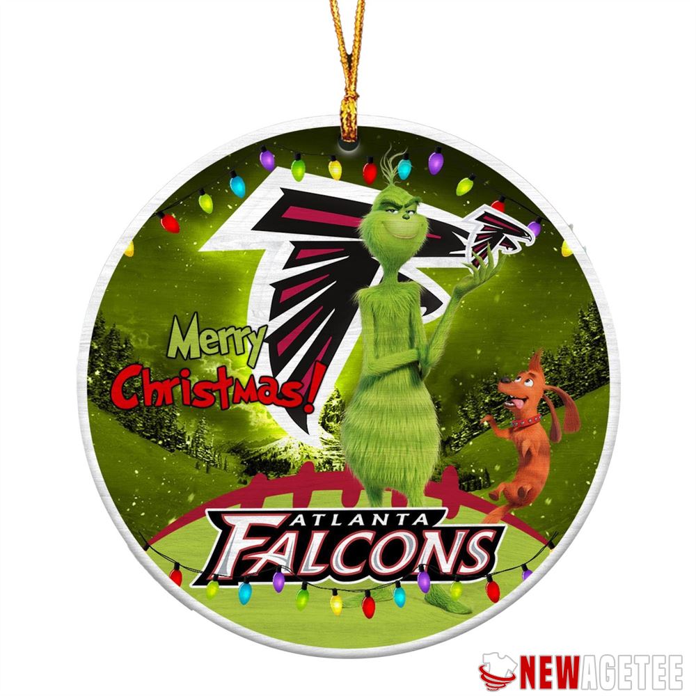 Funny Grinch Atlanta Falcons Nfl Merry Christmas Ornaments Tree Decoration