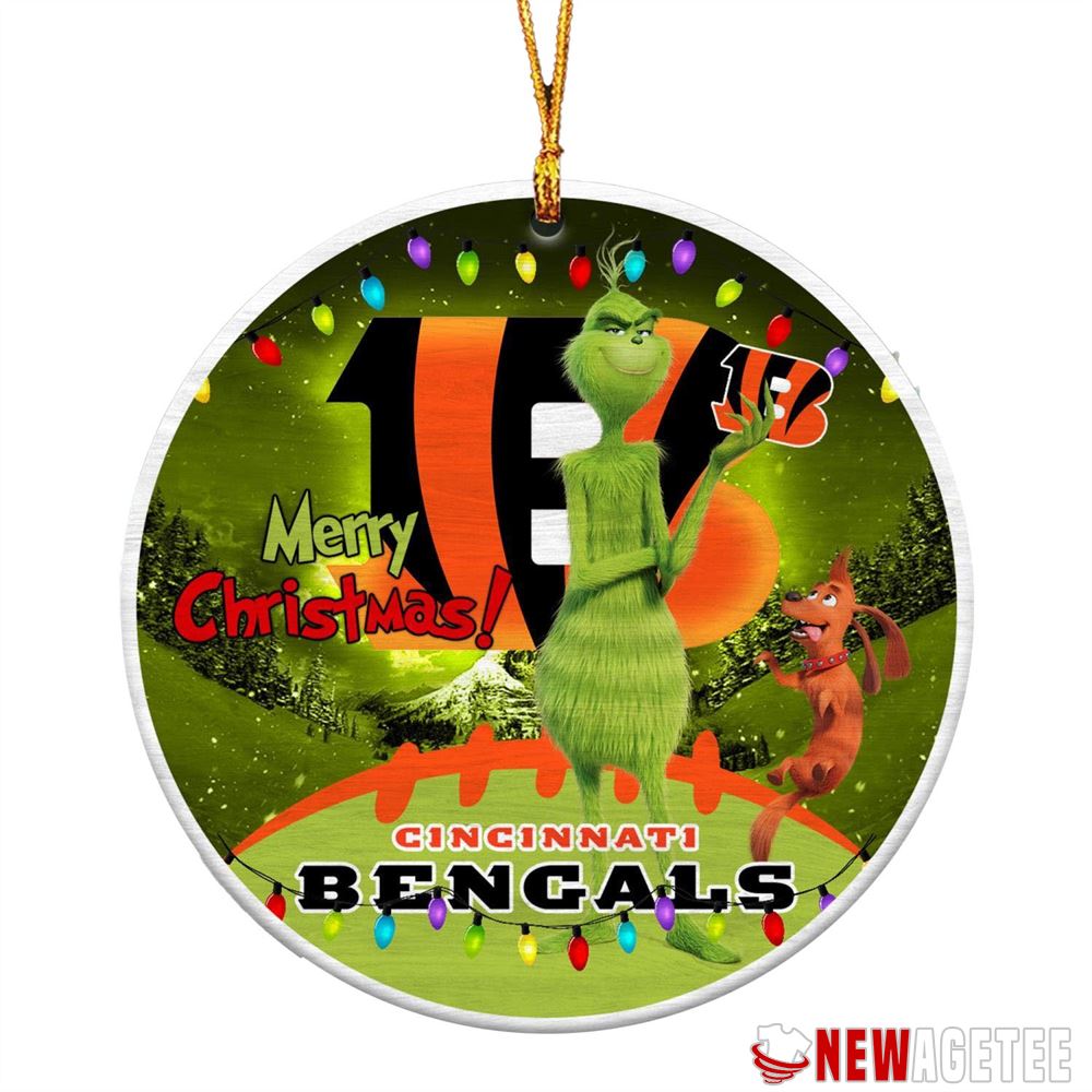 Funny Grinch Cleveland Browns Nfl Merry Christmas Ornaments Tree Decoration Holiday Gift