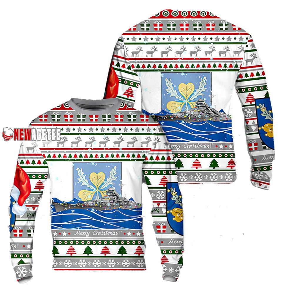 German Battleship Bismarck Christmas Ugly Sweater