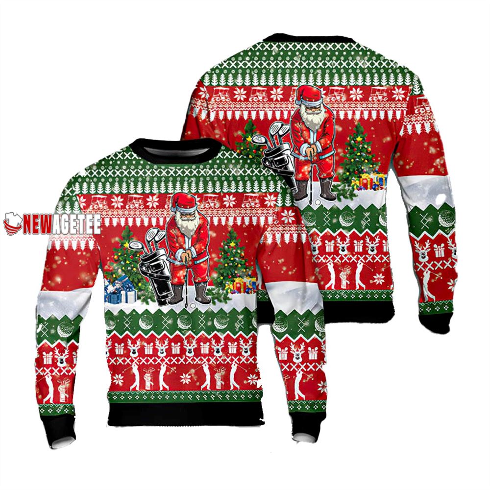 Golf Cart Beer Christmas Ugly Sweater