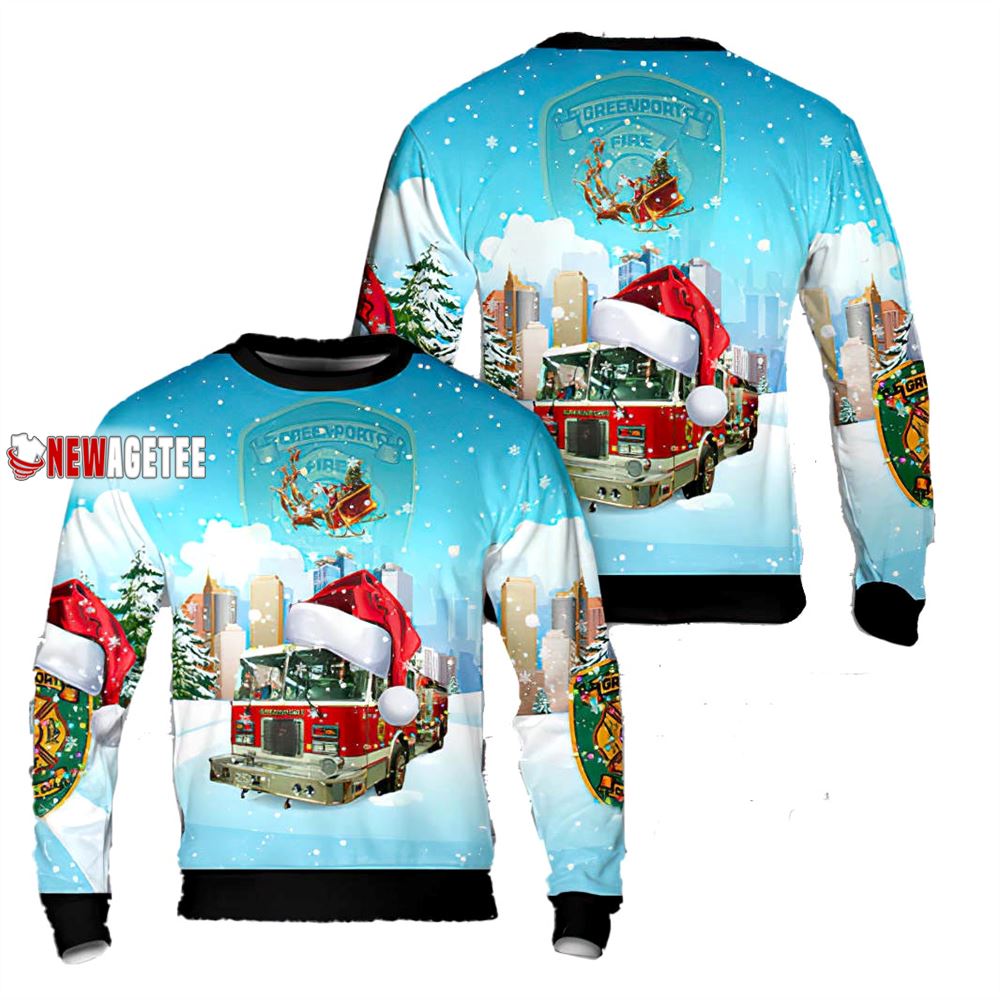 Greenport New York Greenport Fire Department Christmas Sweater