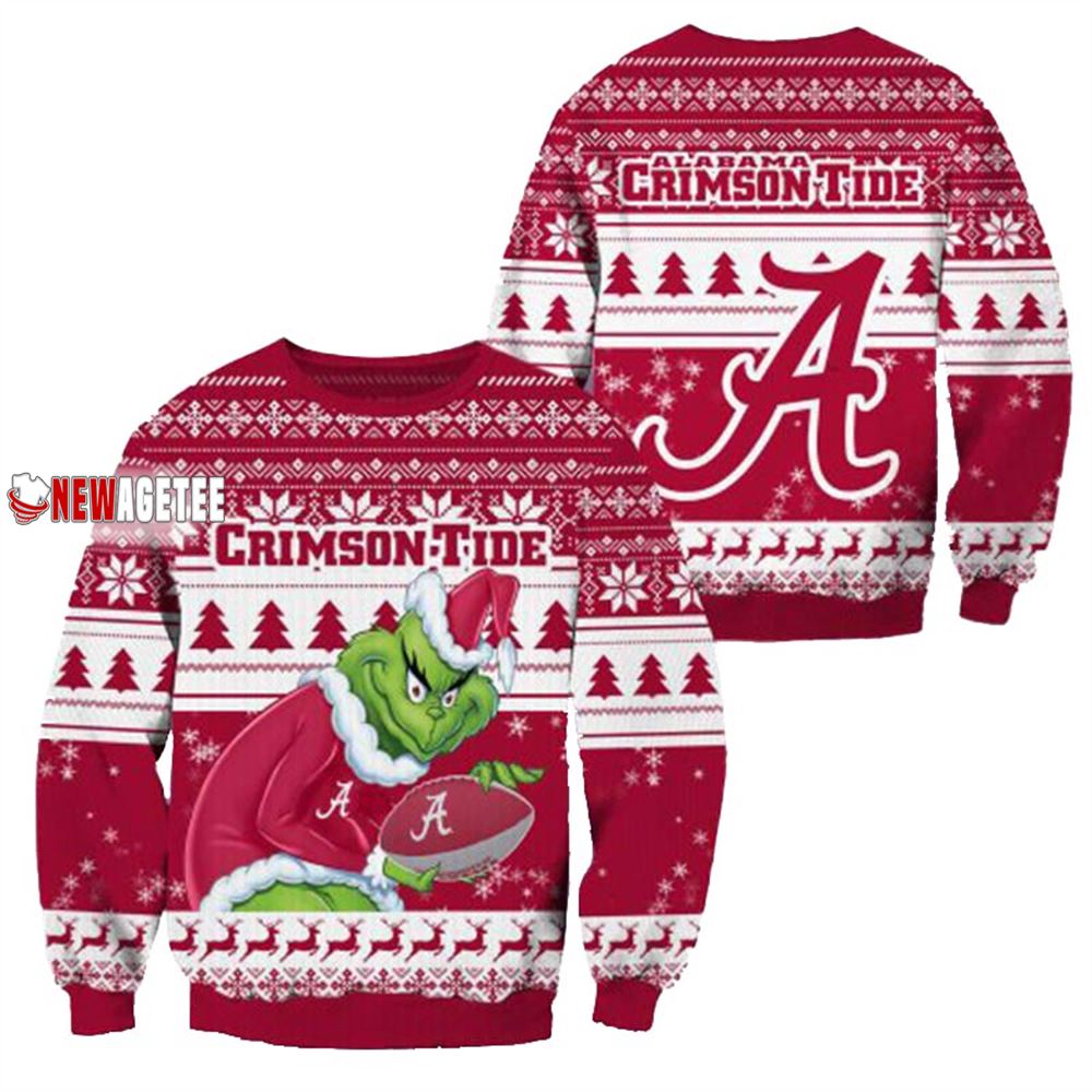 Grinch Stole Alabama Crimson Tide Ncaa Christmas Ugly Sweater