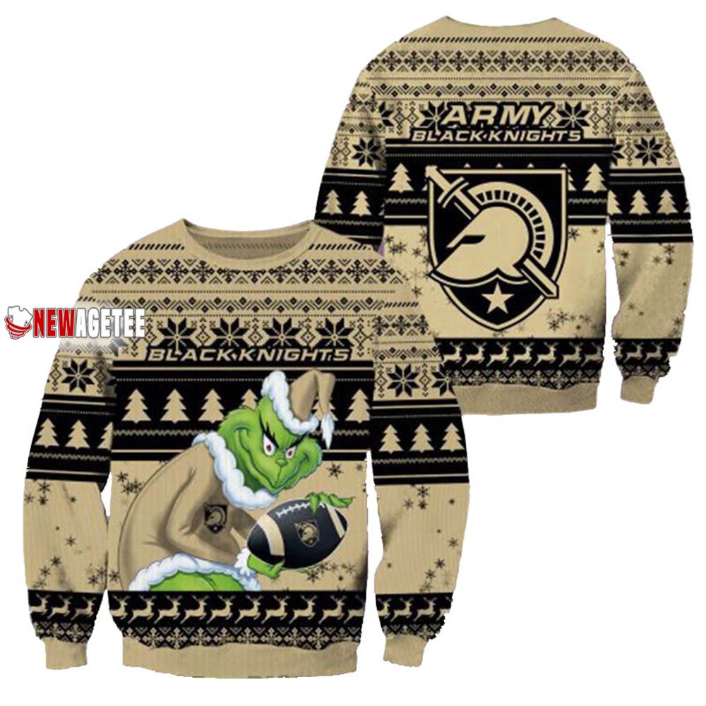 Grinch Stole Army Black Knights Ncaa Christmas Ugly Sweater