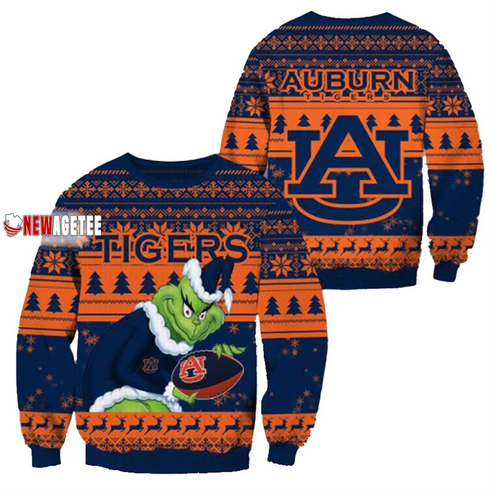 Grinch Stole Auburn Tigers Ncaa Christmas Ugly Sweater