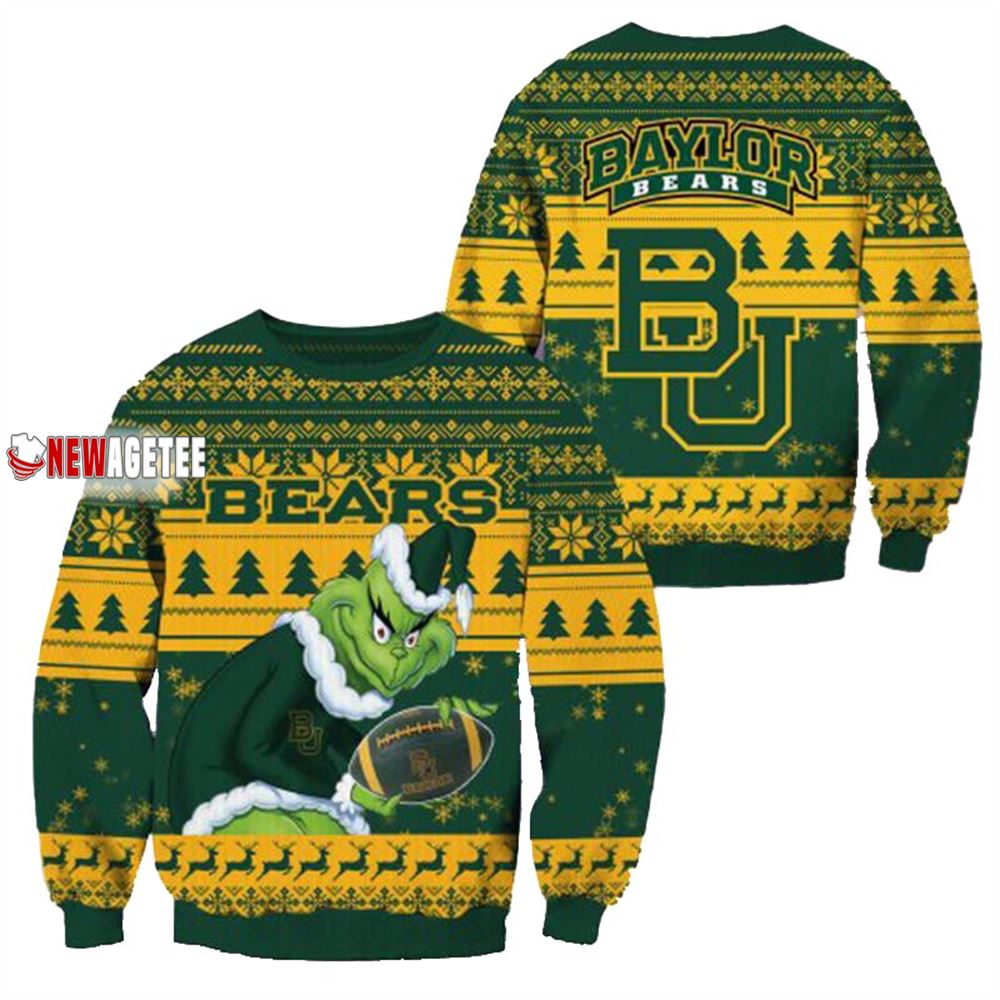 Grinch Stole Baylor Bears Ncaa Christmas Ugly Sweater