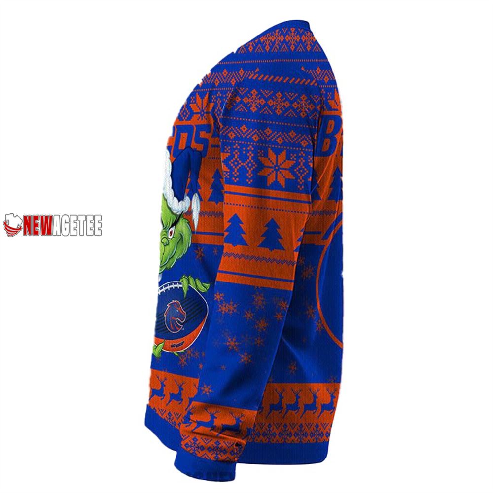 Grinch Stole Boise State Broncos Ncaa Christmas Ugly Sweater