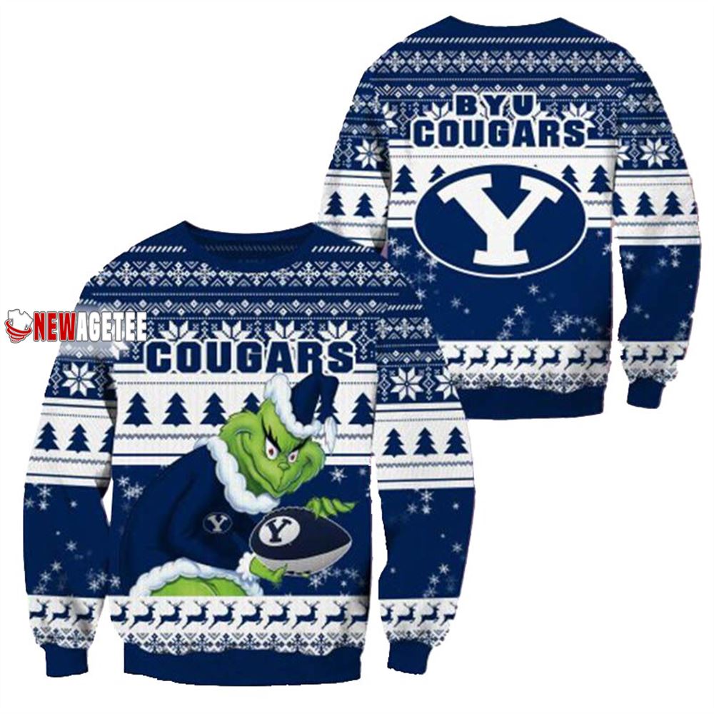 Grinch Stole Byu Cougars Ncaa Christmas Ugly Sweater