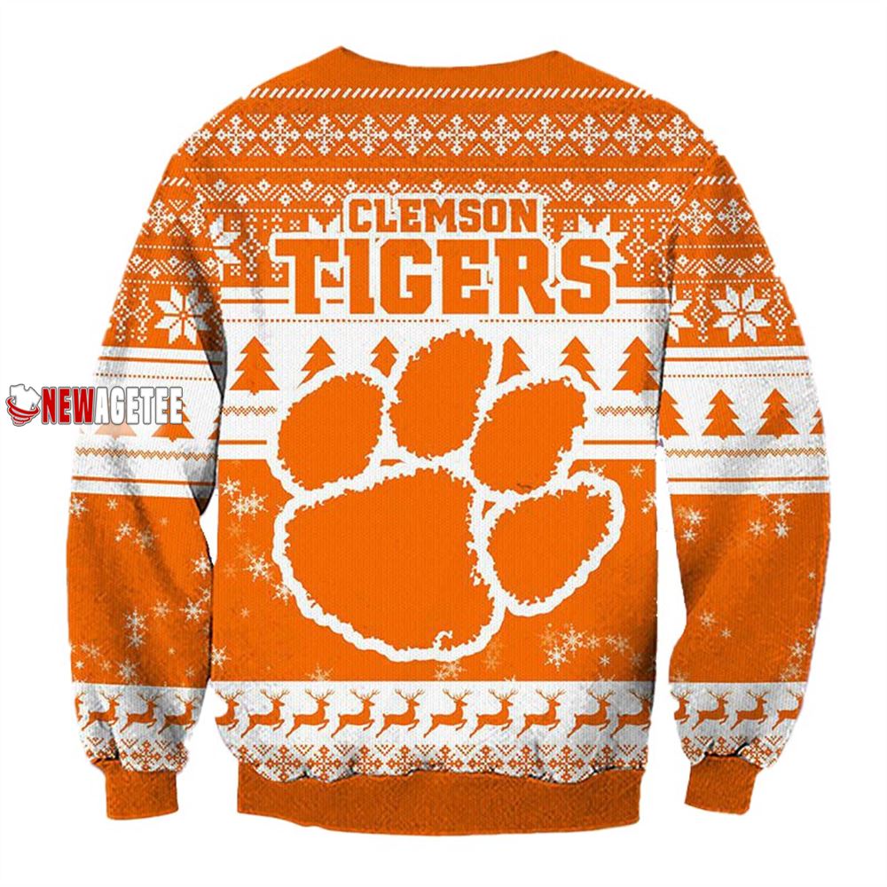 Grinch Stole Clemson Tigers Ncaa Christmas Ugly Sweater