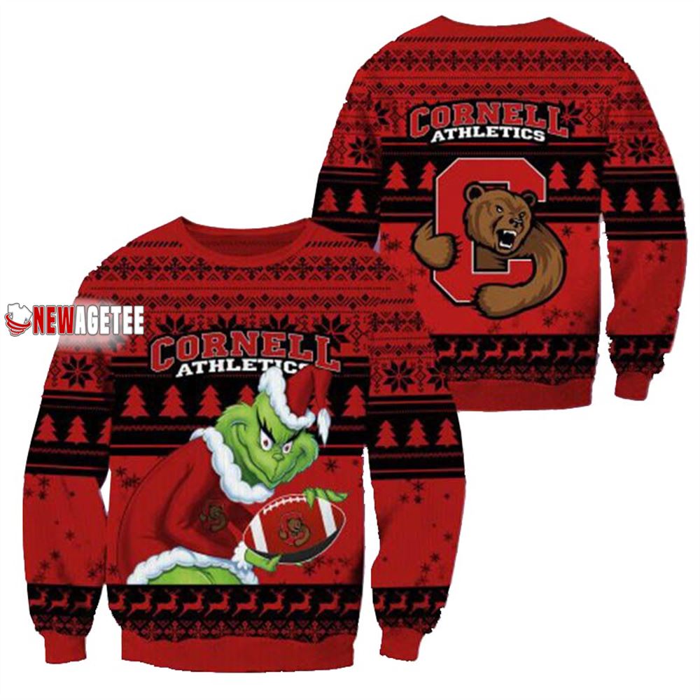 Grinch Stole Cornell Big Red Ncaa Christmas Ugly Sweater