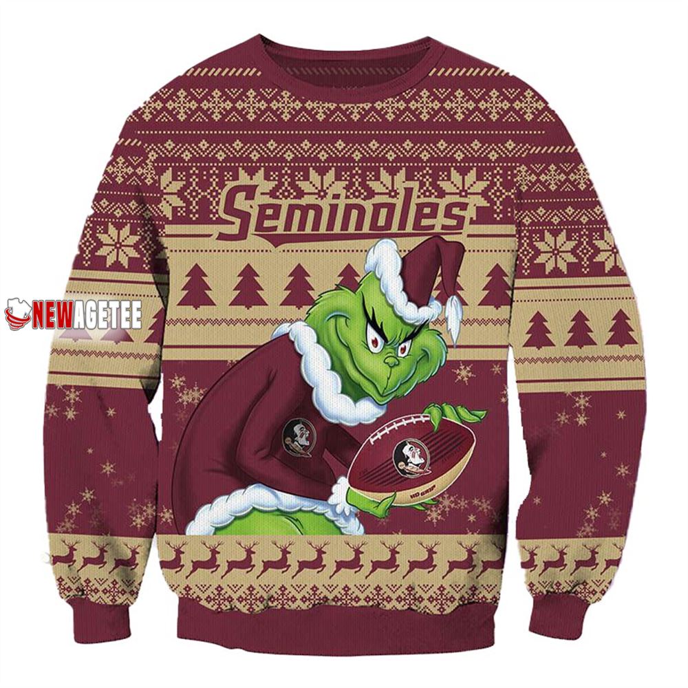 Grinch Stole Florida State Seminoles Ncaa Christmas Ugly Sweater