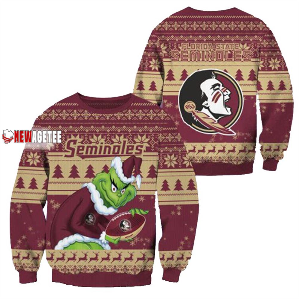 Grinch Stole Florida State Seminoles Ncaa Christmas Ugly Sweater