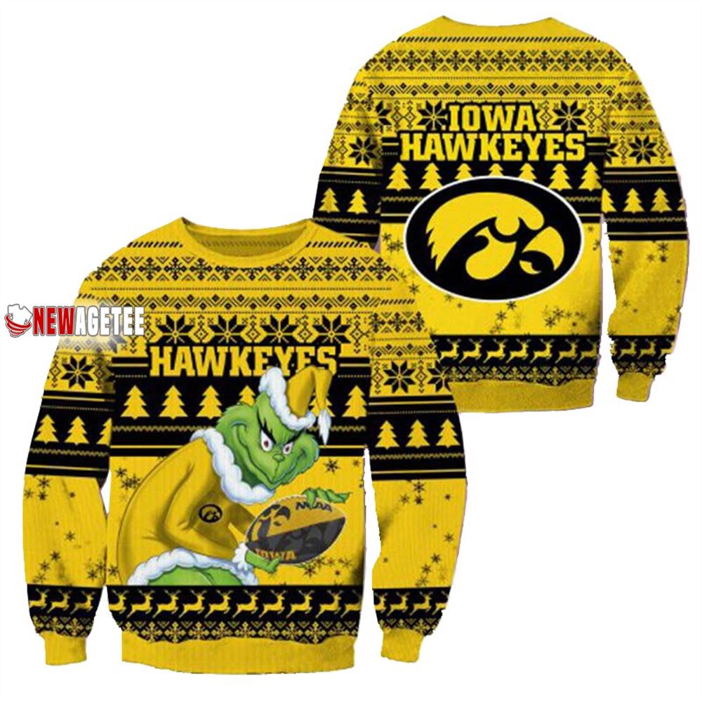 Grinch Stole Iowa Hawkeyes Ncaa Christmas Ugly Sweater